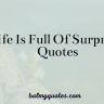 LIFE IS FULL OF SURPRISES QUOTES