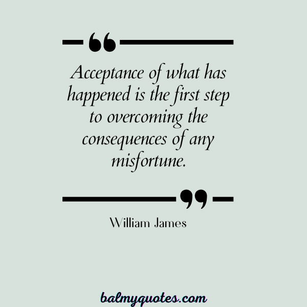 ACCEPTING REALITY QUOTES -William James