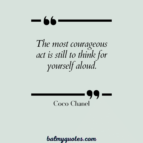 QUOTES ON MAKING HARD DECISION IN LIFE - coco chanel