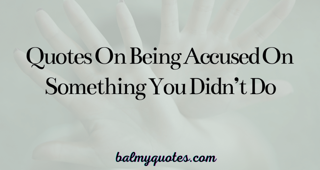 25+ Quotes On Being Accused of Something You Didn't Do